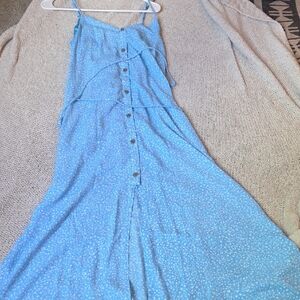 Sienna Sky Light Blue Floral Maxi Dress